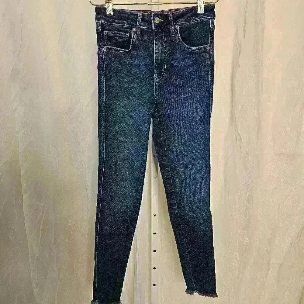 We The Free Skinny Jeans - Size 26, Blue, Frayed Bottom